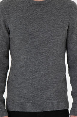 Erkek Regular Fit Bisiklet Yaka Gri Melanj Kazak - U.s. polo assn фото 6