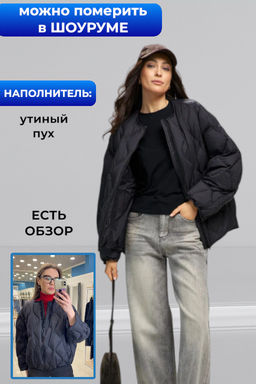 Куртка стеганая с натуральным наполнителем Black