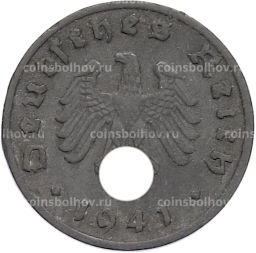 Монета 1 рейхспфенниг 1941 года G Германия