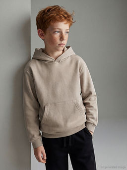 Kap??onlu Erkek ?ocuk Kal?n Sweatshirt