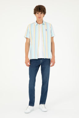 Мужская темно-синяя рубашка с коротким рукавом Неожиданная скидка в корзине - U.s. polo assn фото 4