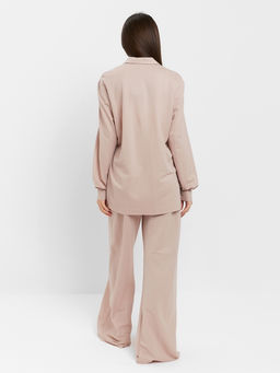 Костюм женский: рубашка, брюки, топ, KAFTAN Base, размер 48, пудровый