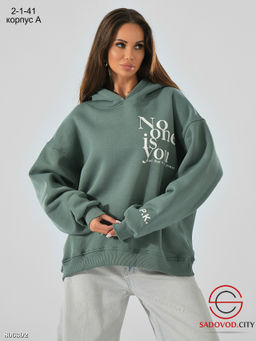 Тёплая женская толстовка на флисе с капюшоном - Bruno фото 18