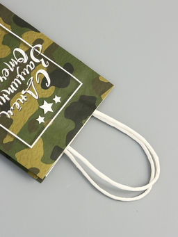 Цена за 3 шт. Пакет подарочный крафт С 23 Февраля! 12?6?16 см