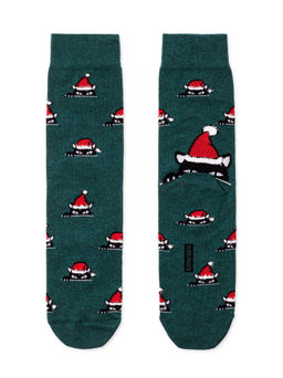 Цена за 2 пары. Носки мужские DIWARI Новогодние носки с пушистой нитью Xmas cat