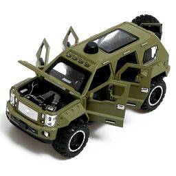 Джип металлический Армия, 1:24, открываются двери, капот, багажник, инерция, цвет зелёный - Автоград фото 6