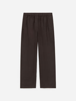 Pantalones en sarga de seda
