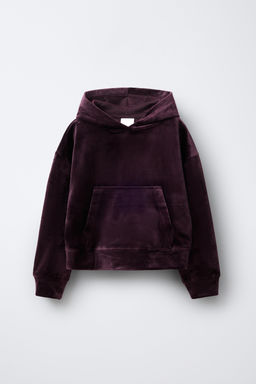 HOODIE AND WIDE-LEG VELOUR TROUSERS SET - Zara фото 2