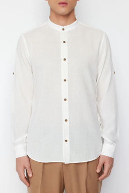 Ekru Hakim Yakal? Slim Fit Gomlek TMNSS24GO00050