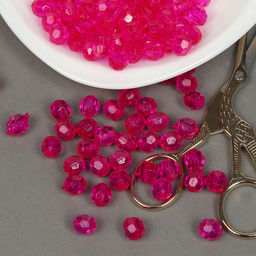 Бусины акриловые MAGIC HOBBY арт.MG.3241-11 цв.11 малина Ø10мм уп.50г