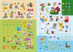 600 наклеек. Приключения зверят - Робинс фото 6