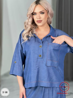 Шикарный костюм двойка из джинсы - Bruno фото 3