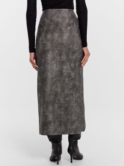 Юбка женская черная с принтом в виде потертостей черный с потертостями 152801 - Mark formelle фото 4