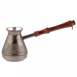 Турка медная 400мл "Степь", д9см, h10,9см, s0,8мм, деревянная ручка, "Символ 2026 года" (Россия)