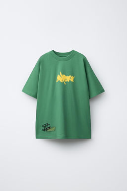 CAMISETA ESTAMPADA GRAFFITI / Verde