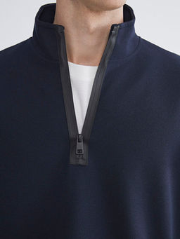 Fermuarl? Dik Yaka Uzun Kollu Erkek Sweatshirt - Waikiki фото 3