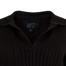 Платье женское миди MIST Knitwear, чёрное, размер 46
