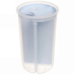 Банка для продуктов пластиковая на защелках с 4-мя отделениями 12*22см