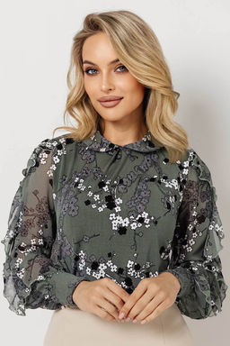 Блузка женская 7090/01/Оливковый - Rise фото 8
