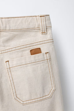 ECRU CARPENTER TROUSERS WITH TOPSTITCHING - Zara фото 4