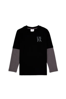Erkek _ocuk Siyah Bisiklet Yaka Basic Sweatshirt Sepette S_rpriz _ndirim - U.s. polo assn фото 7