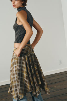 CHECK MIDI SKIRT - Zara фото 4