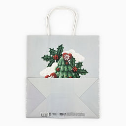Пакет подарочный новогодний «Чудеса», белый крафт, 22×25×12 см
