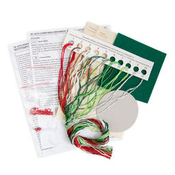 Набор для вышивания PANNA Живая картина JK-2270 Новогодняя игрушка. Коньки 8 х 8 см