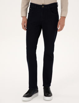 Koyu Lacivert Straight Fit Jean Pantolon