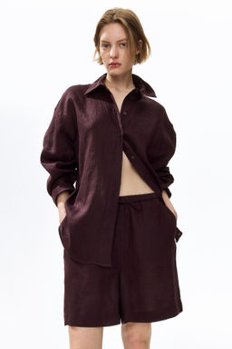 Camisa oversize de lino - H&m фото 6