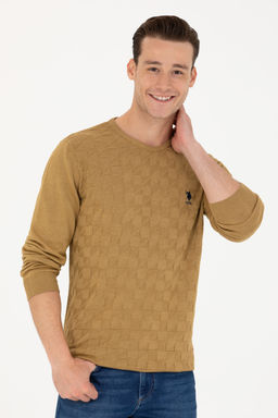 U. S. Polo Assn Мужской базовый свитер светло-хаки - U.s. polo assn фото 17