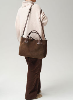 Замшевая сумка Iris DBR 31372 кофе  фото 8