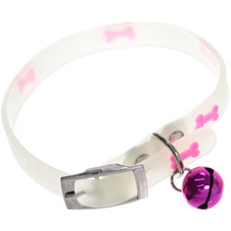 Цена за 6 шт. Ошейник для кошек с колокольчиком 1*30см "Neon-Кость" светящийся Ultramarine