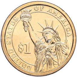 Монета 1 доллар 2012 года (Р) США 24-й президент США Гровер Кливленд