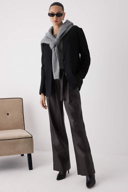 Kahverengi Kase Dokuma Ozel Koleksiyon Blazer Ceket TWOAW26BC00005 - Trendyolmilla фото 2