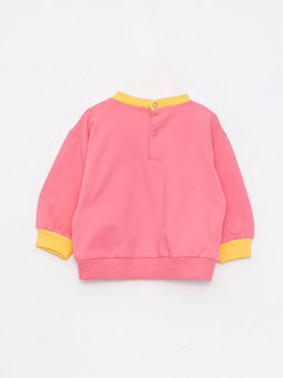 Bisiklet Yaka Uzun Kollu Bask?l? K?z Bebek Sweatshirt ve Pantolon 2li Tak?m - Waikiki фото 3