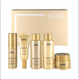Набор антивозрастных концентрированных миниатюр IOPE Super Vital Special Gift Set 5pcs, Softener 18ml+Emulsion 18ml+Serum 5ml+ Eye Cream 3ml(туба)+Cream 5ml