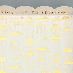 Цена за 5 шт. Коробка для кондитерских изделий с PVC крышкой «I love winter», 13 х 13 х 3 см