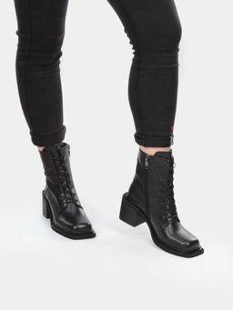 01-E21B-2A BLACK Ботинки демисезонные женские (натуральная кожа, байка) - Фабричный китай фото 4