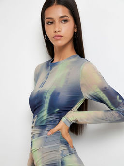 10200201034 Платье жен. Beffi сине-зеленый - Concept club фото 4