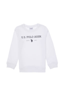 Erkek _ocuk Beyaz Bisiklet Yaka Sweatshirt - U.s. polo assn фото 6
