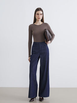 Wideleg Kad?n Jean Pantolon