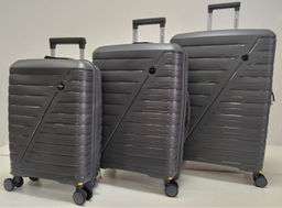 Набор из 3-х чемоданов , полипропилен, MIRONPAN 11181 Серый