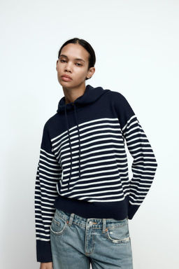 STRIPED KNIT HOODIE - Zara фото 3