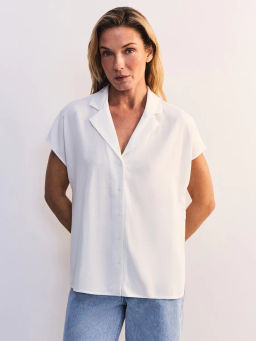 Льняная блуза с отложным воротником ZR2605012003-2 / Zarina