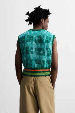 GRAPHIC PRINT KNIT WAISTCOAT  OTIS KWAME KYE QUAICOE - Zara фото 3