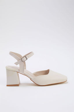 Trendyol Shoes Bej Bilekten Baglamal? Kare Burun Kad?n Blok Topuklu Ayakkab? TAKSS25TO00052 - Trendyolmilla фото 4