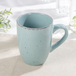Кружка керамическая Доляна Марион, 340 мл, цвет голубой