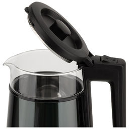 Чайник Energy E-200 (1,2 л), стекло, серый, двойной корпус 107011