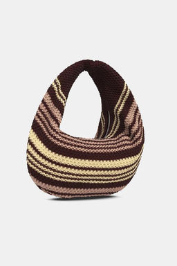 STRIPED CROCHET BUCKET BAG - Zara фото 7